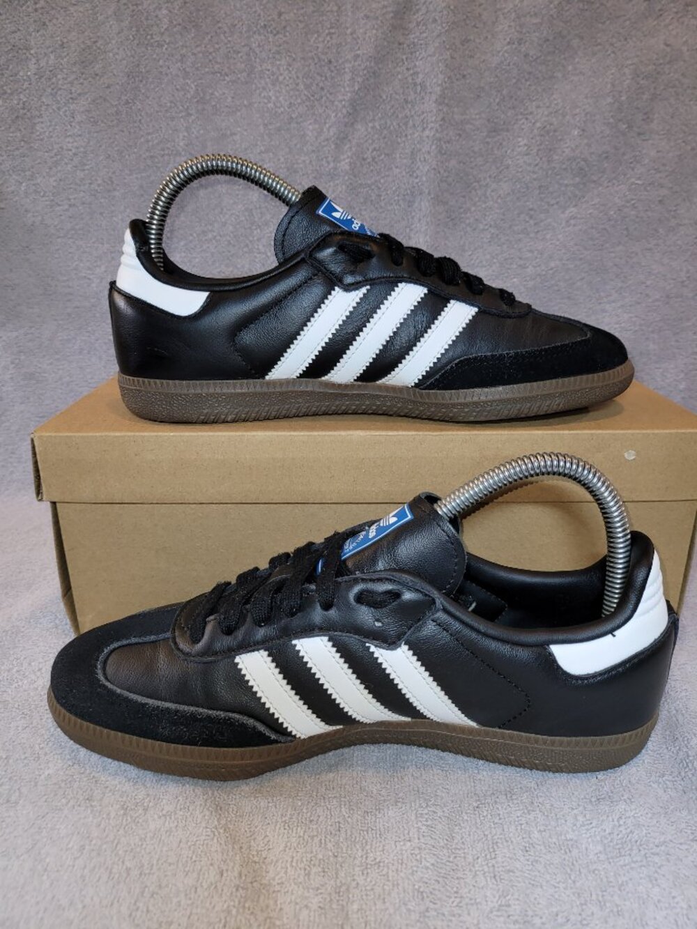 Adidas Samba OG Black Clear Granite Women's Leather Women's Size 6 Shoes IG9031 - Picture 2 of 16